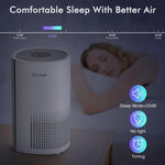 [US Direct] ECOWELL EAP250W HEPA Air Purifier for Home Bedroom, Remove 99.97% Dust Pollen Odors Pet Dander, Large Room Air Purifiers for Office Desk Kitchen Living Room