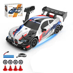 LinkMejor 8607 RTR 1/24 2.4G 4WD 30km/h Drift RC Car GTR Mini Race High Speed Racing LED Light On-Road Radio Control Vehicles Models Toys