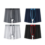 4pcs Cotton Comfy Long Style Men's Underwear Set Anti-wear Legs Comfortable Breathable Sports Boxer Briefs Set Underwear Not Easy To Strangle Underpants Set