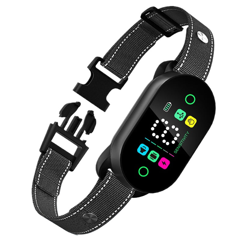 PB20 Smart Dog Training Collar Anti Barking Intelligent Automatic Adjustable Sensitivity Beep Shock Vibrator IP67 Waterproof Type-C Charging for Dog 10-120LBs