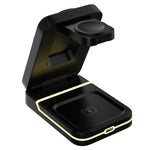 Z-33 15W 3-in-1 Wireless Charger Fast Wireless Charging Station for Smart Phones for iPhone 16 16 Pro 15 14 13 Pro Max for Huawei Mate XT for Xiaomi 15pro for iPhone Apple Watch for Airpods Pro