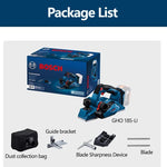 LinkMejor 185-LI for BOSCH 18V Brushless Cordless Electric Planer Professional Woodworking Planer Carpentry Planing Trimmer Tool