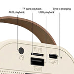 K12 Mini bluetooth Speaker Karaoke Speaker with Microphone Deep Bass 4-core DSP Noise Cancelling RGB Lighting Support USB AUX TF Card Playback Wireless KTV Speakers