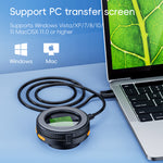 Handheld Digital Microscope 2MP 500X Magnification Autofocus Lens 8 LED Lights Portable Type-C Charging 2 Inch IPS Screen