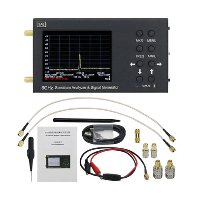 2025.4 SA6 6GHz Handheld Portable Spectrum Analyzer Signal Generator WiFi 2G 4G LTE CDMA GSM GPRS BDS With N/SMA-KJ