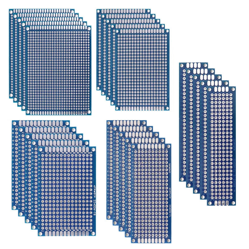 5/10PCS PCB Board Prototype Board Blue 2x8/3x7/4x6/5x7/7x9cm Double Sided Circuit Board For DIY Soldering Project