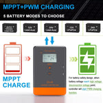 PowMr MPPT Solar Charger Controller 40A 30A 20A 12V 24V Solar Panel Regulator LCD Display Various Load Control Modes