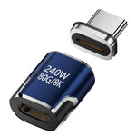 240W USB4.0 80Gbps Thunderbolt5 Magnetic Type-C OTG USB-C To USB-C Fast Charge Magnet Converter Cable 8K@60Hz USB Type-C Adapter