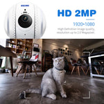 LinkMejor QF011 2MP 1080P Smart Pet Robot Camera Baby Monitors Smart Home Presence Detection Remote APP Control Monitor Night Vision Two-way Intercom Preventing Collisions Cat Toy Ball Recgmesotion Tracking Camera Anti-theft Machine