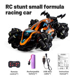 LinkMejor Q239 RTR 1/40 2.4G 2WD Mini RC Car Formula Racing Stunt Remote Control Drift LED Light 360° Rotation Desktop Portable Vehicles Models Toys
