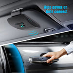 SP09 Handsfree Bluetooth 4.2 Car Kit Speakerphone Sun Visor Clip with Auto On Multi-Point for Wireless Calls Music Streaming