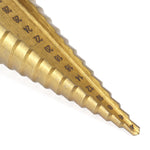 3PCS HSS Steel Drill Bits 4-12mm 4-20mm 4-32mm Titanium Coated for Heat Reduction Perfect for Steel Brass Wood Plastic Drilling Versatile Functionality 3-Sided Shank Design Includes Portable Bag