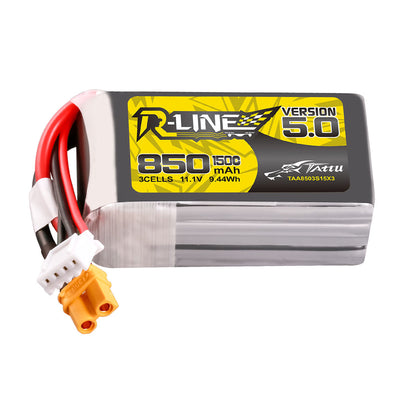 LinkMejor R-LINE V5.0 11.1V 14.8V 22.2V 850mAh 150C 3S 4S 6S LiPo Battery XT30 Plug for RC Drone