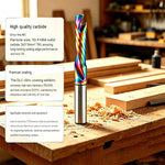 1 pc Single Flute O-Flute Carbide Router Bit 1/4'' Blade Diameter for CNC Router Micro Milling Machine Wood Timber MDF Synthetic Board Laminate