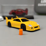 LinkMejor S100 1/64 2.4G RWD Drift RC Car Mini Full Proportional Three Speed Metal Gears LED Light with Bearings Screen Remote Control High-Speed On-Road Racing Vehicle Model Boys Gifts 60 Minutes Playing Time Toys