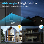 SY-30 Wireless Video Doorbell Intercom System 4 Inch Screen with 5000mAh Battery Night Vision PIR Motion Sensor