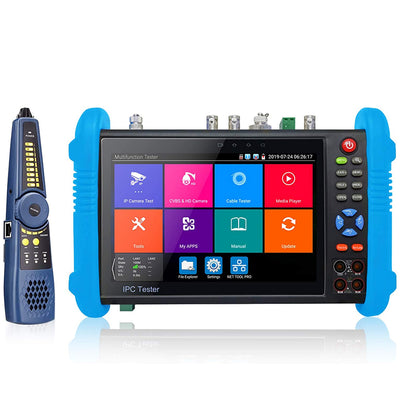 LinkMejor IPC-9800MOVTADHS Plus+ Full Features CCTV Camera Tester 7-inch IPS Touch Screen Monitor CCTV Tester with HD-TVI HD-CVI AHD SDI IP Camera Support DMM OPM VFL TDR Features POE 4K H.265 HDMI