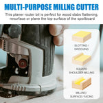 1/2 Inch Shank 6-Wing CNC Spoilboard Surfacing Router Bit Carbide Insert Slab Flattening Milling Cutter 2" Cutting Diameter for Wood Routers