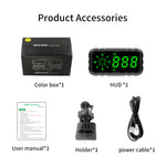 Car Head Up Display Speedometer Odometer Compass HUD GPS Digital Display Large Font Universal Suitable for All Cars Vehicles