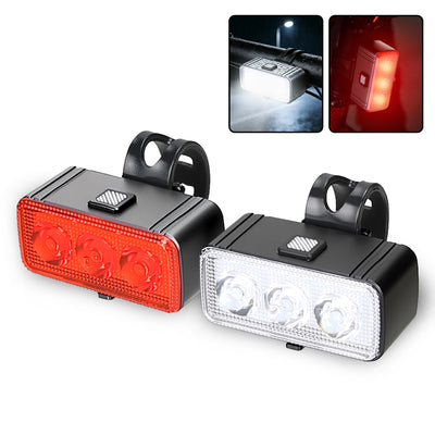 LinkMejor E083 Bicycle Headlight Taillight Type-C Charging Waterproof Lightweight Cycling Bike Light Set for Outdoor MTB Night Riding Safety