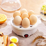 350W Electric Egg Cooker 7 Eggs Capacity 360° Steaming Multifunctional Food-grade Material Quick Heating for Breakfast