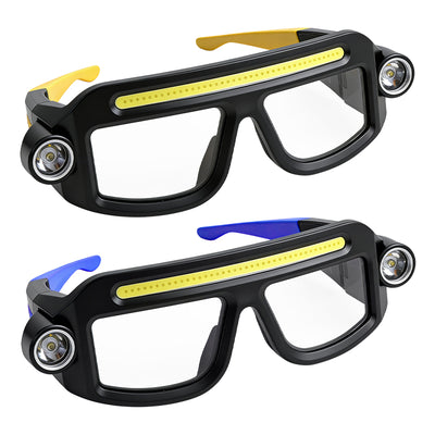 Bikight SY5868 Multifunctional Glasses Light 40*COB Floodlight+2*XTE Spotlight Type-C Rechargeable Portable Head Lamp for Work Repair Camping