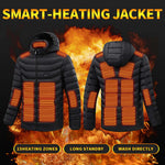 LinkMejor HJ-15 Uniex Heated Jacket - 15 Heating Zones, USB Charging, Smart Thermal Warm Jacket, Motorcycle Heated Hooded Coat Outdoor Sportswear
