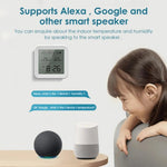 Smart WiFi Hygrometer Thermometer Sensor Indoor Temperature Humidity Monitor Works with Alexa Google Home High Accuracy Remote Control App Sync Time Display