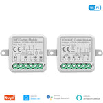 Tuya Smart Wifi Curtain Switch Module 3A Support 1/2 Gang Electric Motor for Roller Blinds Shutters APP Remote Control Compatible with Amazon Alexa & Google Home