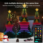 Elfeland 1.5m/1.8m/2.1m LED Christmas Tree Star Lights DIY Smart RGB Christmas Light with Remote Timer Music Sync Bluetooth APP Controlled Holiday Lighting