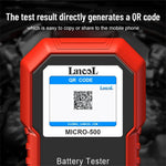 Lancol MICRO-500 Battery Tester 12V Lead-Acid Lithium CCA 40-3000 Color LCD Display QR Code Storage Multi-Language Support