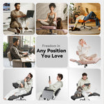 LinkMejor FREEDOM-X FB Standard Edition with Armrests Multi-Posture Cross-legged Chair Short Lint PU Wheel