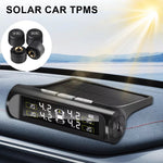 Wireless Car TPMS Tire Pressure Monitoring System External Sensor Solar Power Auto Security Alarm Systems Tire Pressure Digital LCD Display