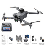 LinkMejor AE51 GPS 5G Repeater FPV with 4.3inch LCD Screen Controller 1080P HD Dual Camera Servo Gimbal 360° Obstacle Avoidance One-Key Airdrop Brushless 248g Foldable RC Drone Quadcopter RTF