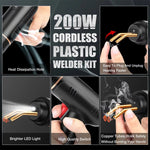 200W Hot Stapler Plastic Welding Machine Rechargeable 5000mAh Battery Fast Heating Multifunctional Bumper Repair Kit for Car and Motorcycle