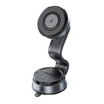 LinkMejor WP-U209 Magnetic 15W Wireless Charger Mobile Phone Car Holder Suction Cup Bending Folding Car Navigation Bracket for Smart Phone for iPhone 16 15 Pro 14 13 12 for Xiaomi 15pro for Huawei Mate XT