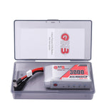 LinkMejor GNB 7.4V 3000mAh 5C 2S LiPo Battery DC5.5/XT60U Plug for Fatshark Glasses