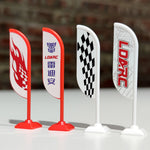 LinkMejor X43 V64 1/43 1/64 1/72 Mini Drift RC Car Parts Road Cone Indicator Street Sign Decoration Set Vehicles Models Spare Accessories SK177