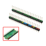 2pcs Raspberry Pi Pico Colorful Pin Header 20 Pins 2.54mm Spacing Gold-Plated Pins Quick Pin Identification Easy Soldering Electronic Components