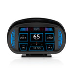 P2 HUD OBD2 Display Head Up Display Car with Slope Meter GPS Speedometer RPM Gauge On-board Computer