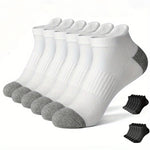 6 Pair Cotton Men Socks Comfy Solid Color Male's Short Sock Summer Cycling Breathable Mesh Running Ankle Socks