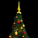 Artificial Christmas Tree,Xmas Pine Tree with 200 LEDs,Easy Assembly Premium Spruce with Metal Stand and 910 Branches for Home,Office,Party,Holiday Indoor Outdoor Decoration