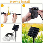 IPRee 7 Meter/50 LED Solar Droplet Lights String Outdoor Waterproof Garden Lawn Paths Fencing Wedding Party Holiday Decora Solar Powered Light