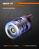 LinkMejor J1 7440 12V 8.5W 1000LM 3030SMD 6500K White LED License Plate Car Reverse Light Plug And Play