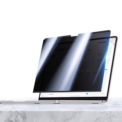 360° Magnetic Privacy Screen Film for Laptop 4-Way Anti Glare Matte Removable Anti Scratch Smudge Proof Computer Privacy Shield for MacBook Pro/Air/NEO