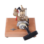 M16 1.6cc Mini Vertical Air-cooled Single-cylinder 4 Stroke Gasoline Hit Miss Complete Engine Model with Wooden Base
