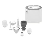 Mini Air Pump for Inflatables Ball Beds 2 in 1 Rechargeable with Camping Light, Compact inflator pump for Floats, Balloons & Vacuum for Storage Bags