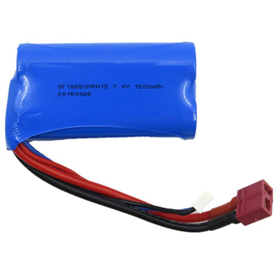 LinkMejor 7.4V 1500mAh 15C 2S Li-ion Battery T Plug for 12428 12423 A939 Rc Car Parts