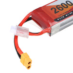 LinkMejor Power 14.8V 2600mAh 100C 4S LiPo Battery XT60 Plug for RC Drone
