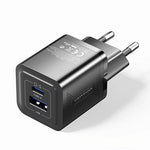 [GaN Tech] Vention FEQ 30W 2-Port USB PD Charger USB-A+USB-C PD3.0 QC3.0 PPS FCP AFC Apple2.4A Fast Charging Wall Charger Adapter EU Plug for iPhone 16 15 14 Pro Max for Samsung Galaxy Z Flip6 for Huawei Mate XT for Xiaomi MIX Fold4